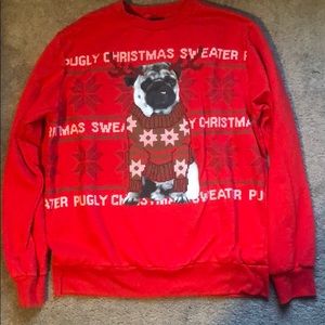 Pugly Christmas Sweater Ugly Unisex Crew Pullover